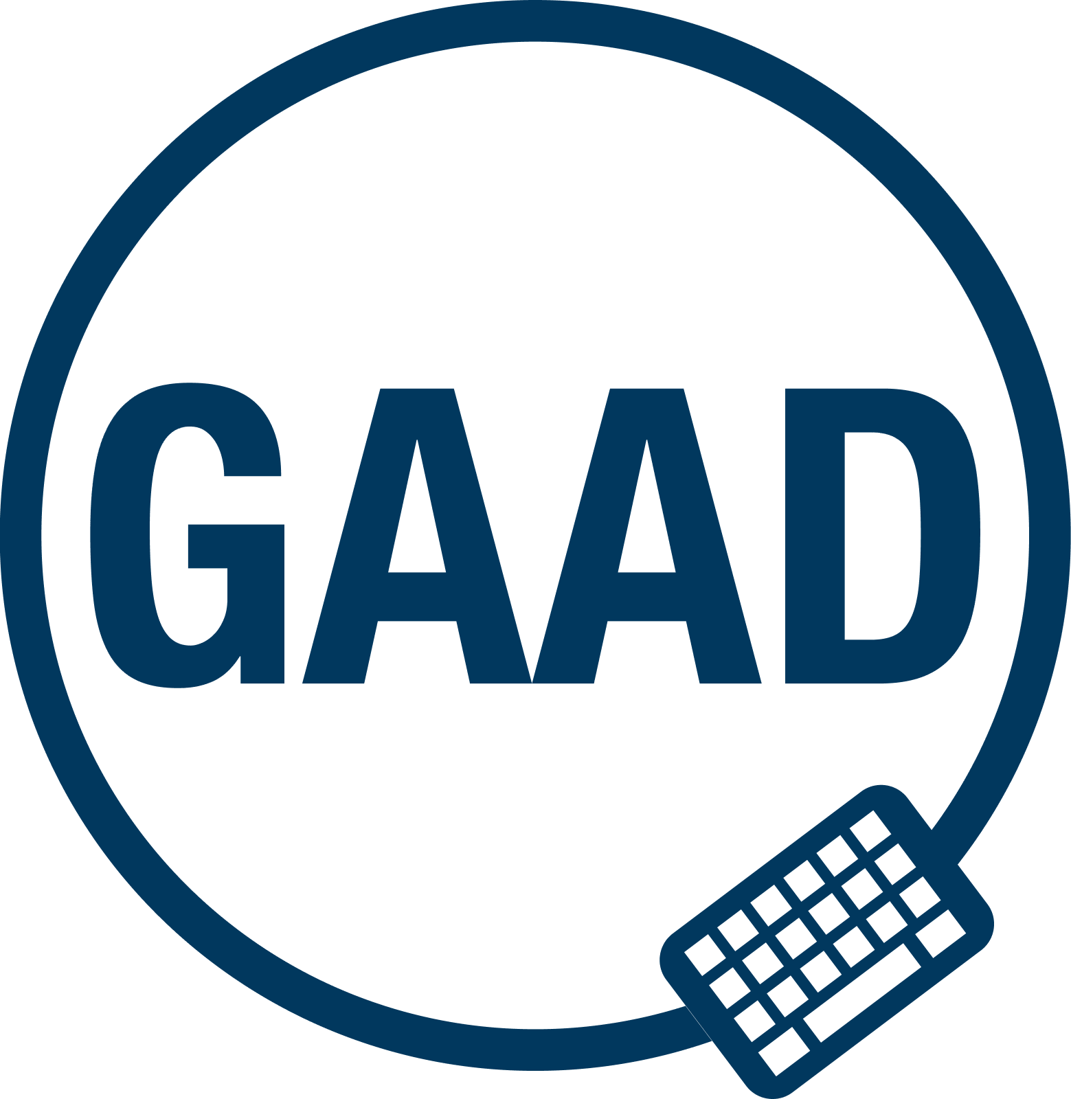 GAAD logo in dark blue